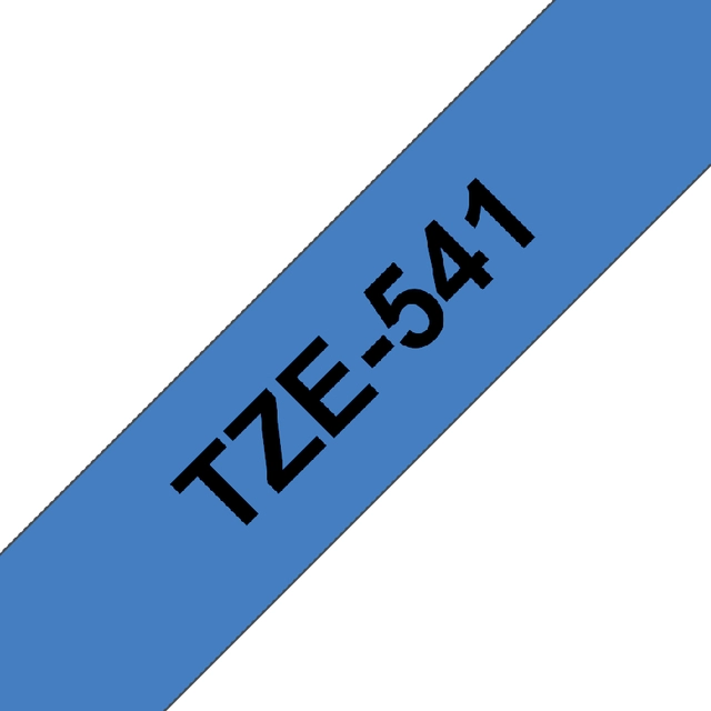 Een Labeltape Brother P-touch TZe-541 standaard 18mm zwart op blauw koop je bij Hoekmankantoorartikelen.nl