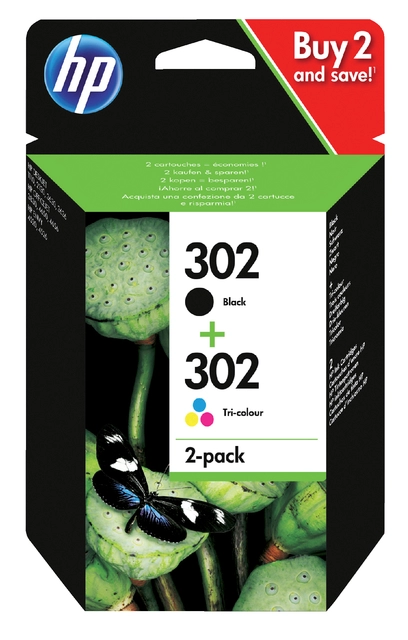 Een Inktcartridge HP X4D37AE 302 zwart+kleur koop je bij VHK Kantoorartikelen