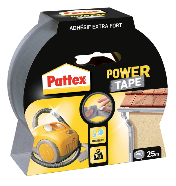 Een Plakband Pattex Power Tape 50mmx25m grijs koop je bij VHK Kantoorartikelen