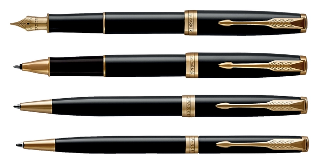 Een Rollerpen Parker Sonnet black lacquer GT fijn koop je bij VHK Kantoorartikelen