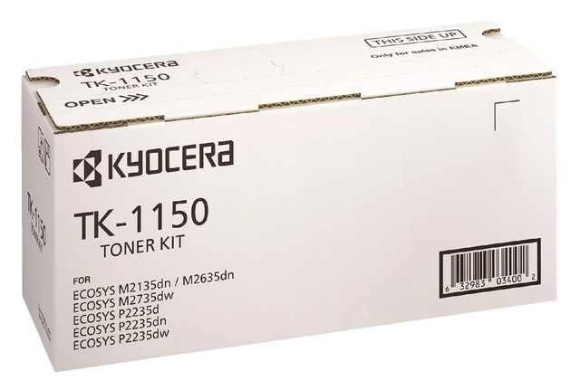 Een Toner Kyocera TK-1150K zwart koop je bij VHK Kantoorartikelen