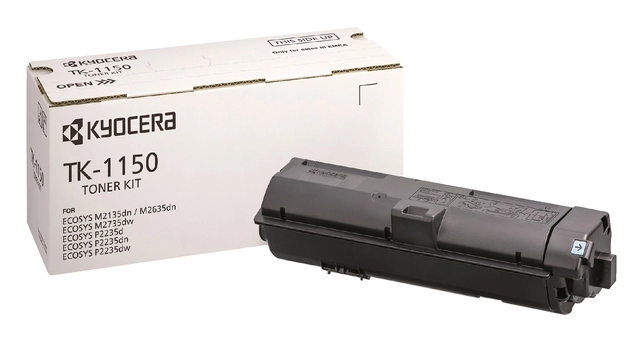 Een Toner Kyocera TK-1150K zwart koop je bij VHK Kantoorartikelen