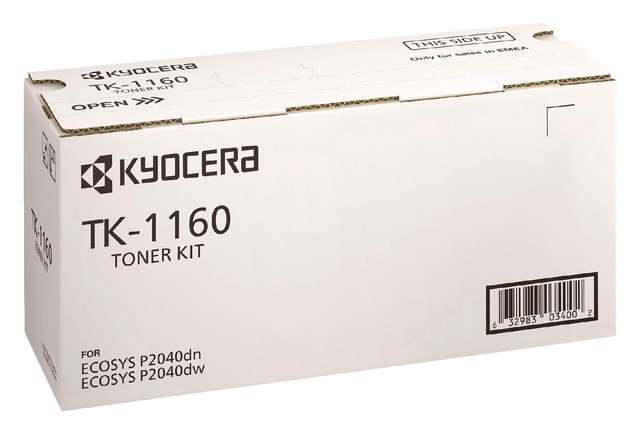 Een Toner Kyocera TK-1160K zwart koop je bij Hoekmankantoorartikelen.nl