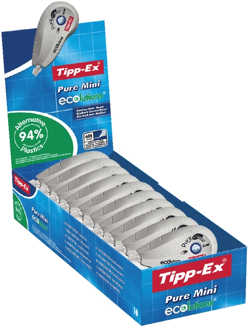 Een Correctieroller Tipp-ex mini pure ecolutions 5mmx6m koop je bij Hoekmankantoorartikelen.nl