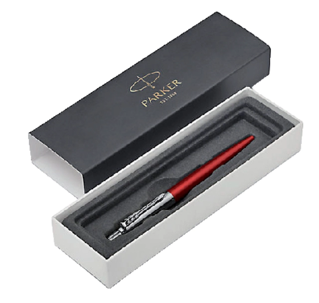 Een Balpen Parker Jotter Kensington red CT medium koop je bij VHK Kantoorartikelen