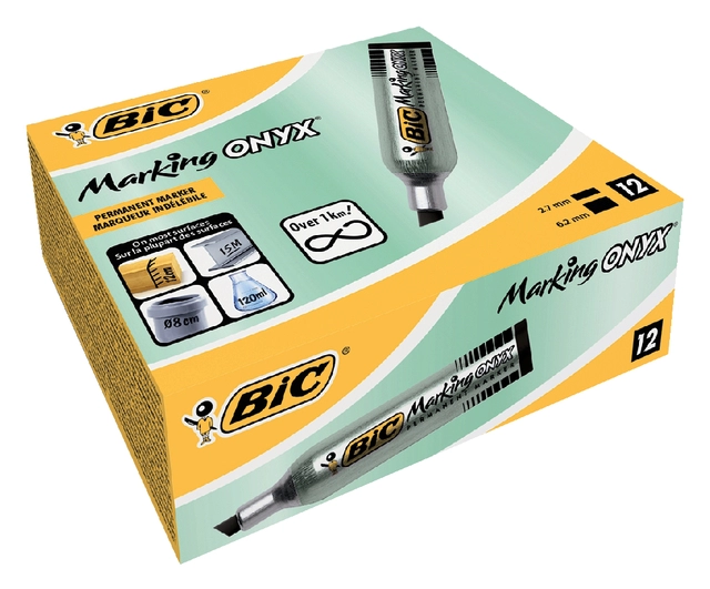 Een Viltstift Bic 1481 onyx schuin M zwart koop je bij VHK Kantoorartikelen