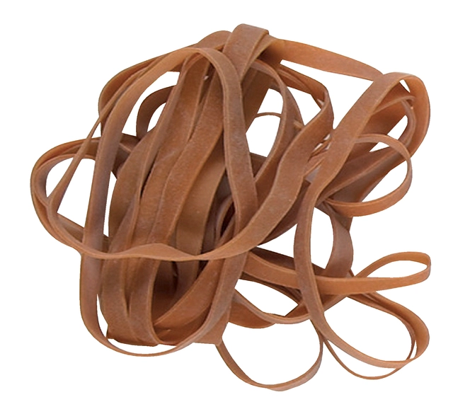 Een Elastiek Standard Rubber Bands 68 140x5mm 50gr 28 stuks bruin koop je bij VHK Kantoorartikelen