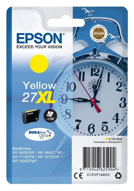 Een Inktcartridge Epson 27XL T2714 geel koop je bij VHK Kantoorartikelen