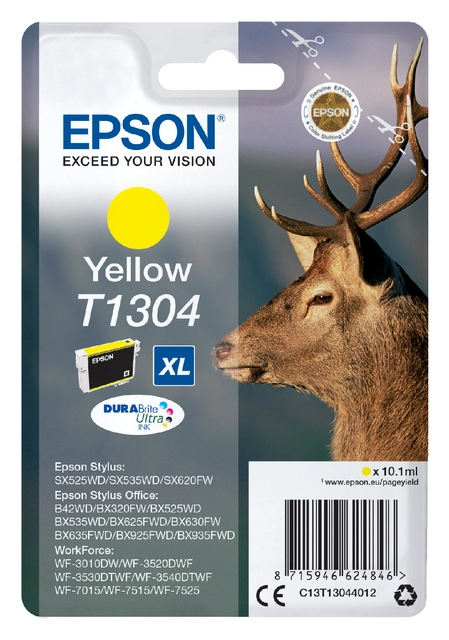 Een Inktcartridge Epson T1304 geel koop je bij VHK Kantoorartikelen