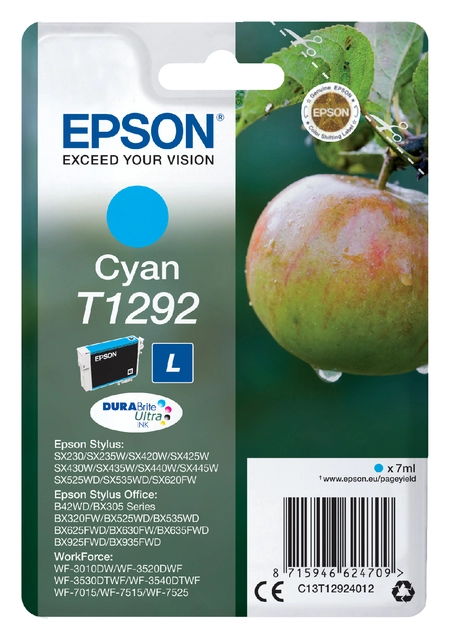 Een Inktcartridge Epson T1292 blauw koop je bij Hoekmankantoorartikelen.nl