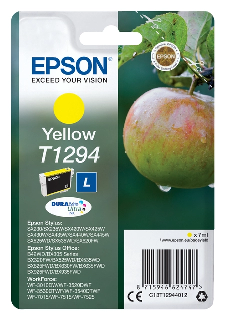 Een Inktcartridge Epson T1294 geel koop je bij VHK Kantoorartikelen