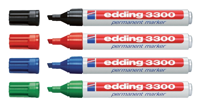 Een Viltstift edding 3300 schuin 1-5mm blauw koop je bij Hoekmankantoorartikelen.nl