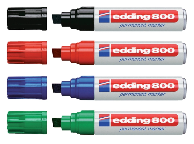 Een Viltstift edding 800 schuin 4-12mm blauw koop je bij VHK Kantoorartikelen