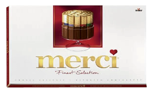 Een Chocolade Merci finest selection 400gr koop je bij VHK Kantoorartikelen