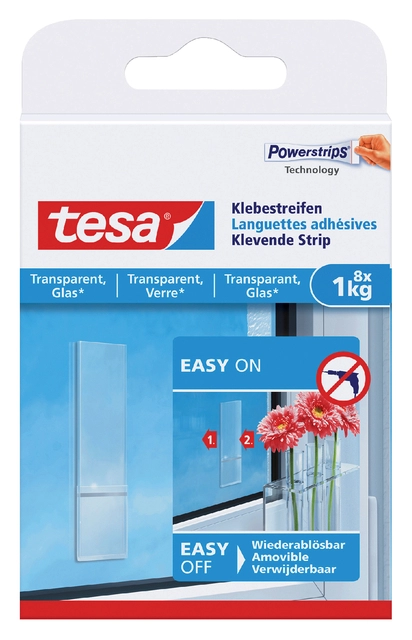 Een Kleefstrips tesa® dubbelzijdig transparant 1kg 8 stuks 8 stuks koop je bij Hoekmankantoorartikelen.nl