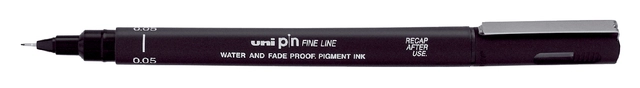 Een Fineliner Uni-ball Pin 0.05mm zwart koop je bij VHK Kantoorartikelen