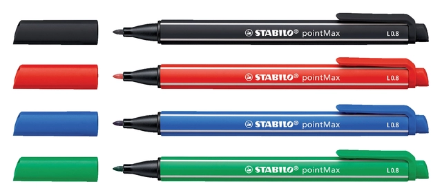 Een Viltstift STABILO pointMax 488/46 zwart koop je bij Hoekmankantoorartikelen.nl