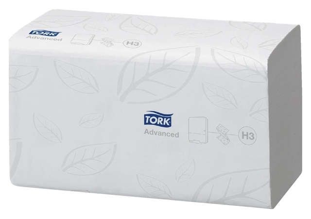 Een Handdoek Tork H3 Advanced Z-gevouwen 2-laags wit 290163 koop je bij VHK Kantoorartikelen