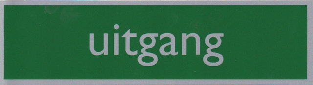 Een Infobord pictogram uitgang 165x44mm koop je bij VHK Kantoorartikelen