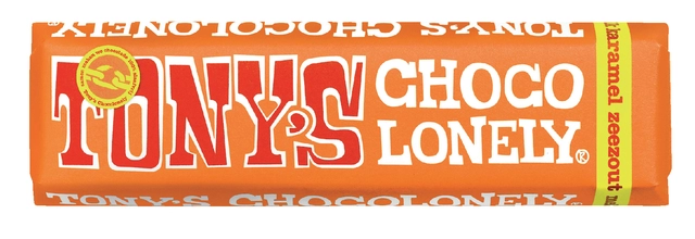 Een Chocolade Tony's Chocolonely karamel zeezout reep 47gr koop je bij VHK Kantoorartikelen