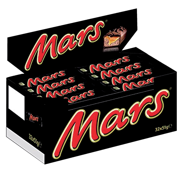 Een Snoep Mars reep 32x51 gram koop je bij VHK Kantoorartikelen