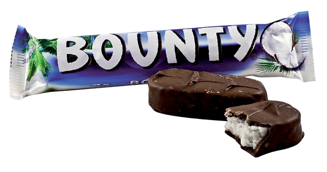 Een Snoep Bounty reep 24x57 gram koop je bij VHK Kantoorartikelen