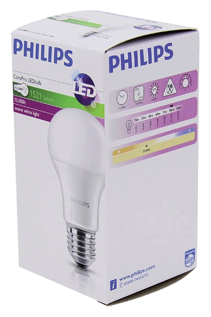 Een Ledlamp Philips CorePro LEDbulb E27 13,5W=100W 1520 Lumen koop je bij Hoekmankantoorartikelen.nl