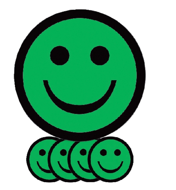 Een Magneet smiley 50mm emotie blij groen 5 stuks koop je bij Hoekmankantoorartikelen.nl