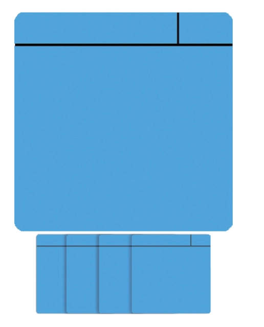 Een Magneet scrum 75x75mm lichtblauw 5 stuks koop je bij Hoekmankantoorartikelen.nl