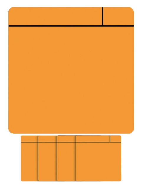 Een Magneet scrum 75x75mm oranje 5 stuks koop je bij Hoekmankantoorartikelen.nl