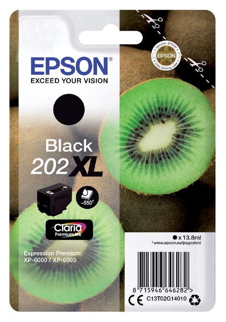 Een Inktcartridge Epson 202XL T02G14 zwart koop je bij VHK Kantoorartikelen