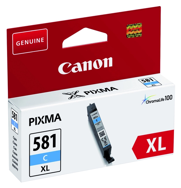 Een Inktcartridge Canon CLI-581XL blauw koop je bij Hoekmankantoorartikelen.nl