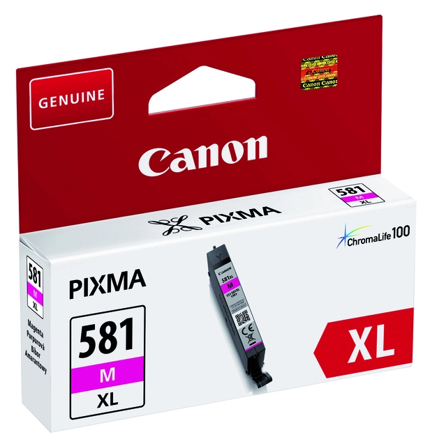 Een Inktcartridge Canon CLI-581XL rood koop je bij VHK Kantoorartikelen