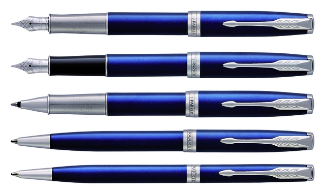 Een Balpen Parker Sonnet blue lacquer CT medium koop je bij VHK Kantoorartikelen