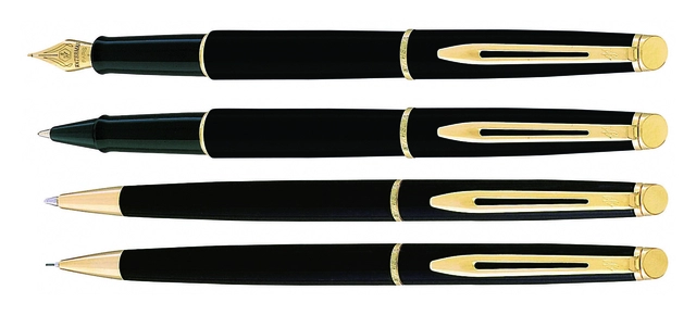 Een Balpen Waterman Hémisphère matt black GT medium koop je bij Hoekmankantoorartikelen.nl