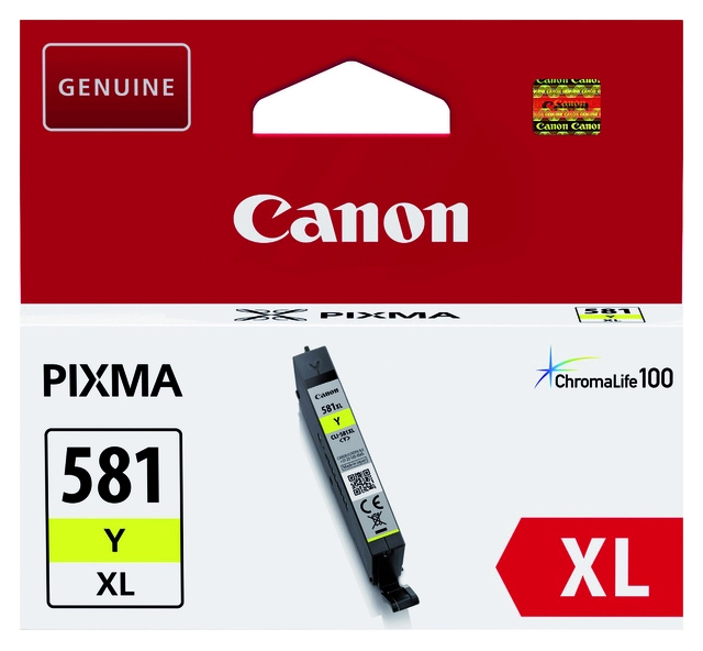 Een Inktcartridge Canon CLI-581XL geel koop je bij VHK Kantoorartikelen