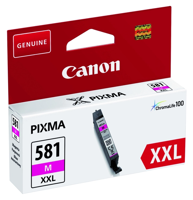 Een Inktcartridge Canon CLI-581XXL rood koop je bij VHK Kantoorartikelen