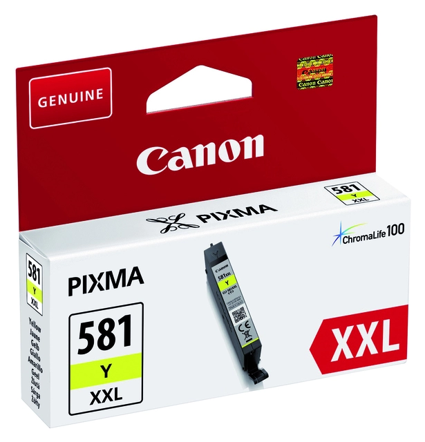 Een Inktcartridge Canon CLI-581XXL geel koop je bij Hoekmankantoorartikelen.nl