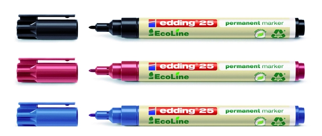 Een Viltstift edding 25 Ecoline rond 1mm blauw koop je bij VHK Kantoorartikelen