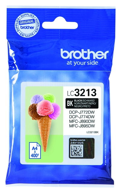 Een Inktcartridge Brother LC-3213BK zwart koop je bij VHK Kantoorartikelen