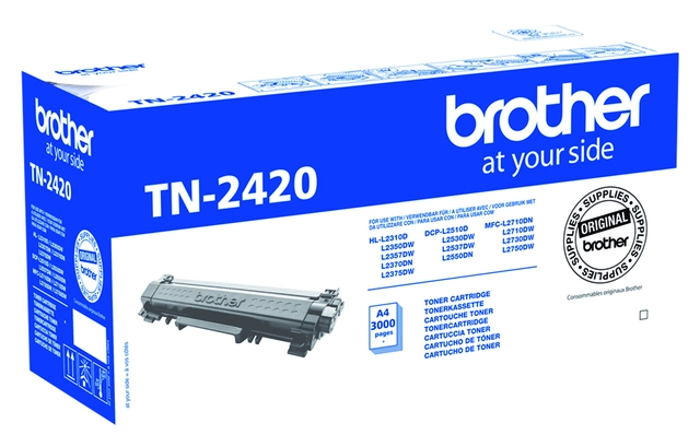 Een Toner Brother TN-2420 zwart koop je bij VHK Kantoorartikelen