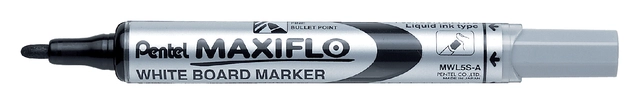 Een Viltstift Pentel MWL5S Maxiflo whiteboard rond 1mm zwart koop je bij Hoekmankantoorartikelen.nl