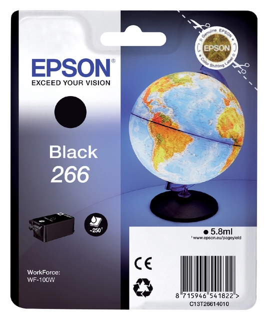 Een Inktcartridge Epson 266 T2661 zwart koop je bij VHK Kantoorartikelen