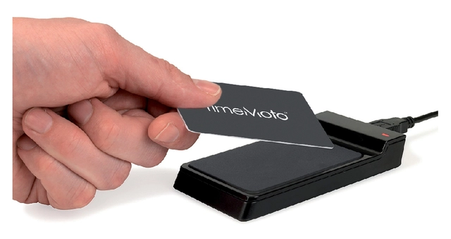 Een TimeMoto RF-150 USB RFID reader koop je bij VHK Kantoorartikelen