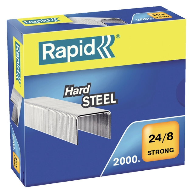 Een Nieten Rapid 24/8 staal strong 2000 stuks koop je bij Hoekmankantoorartikelen.nl