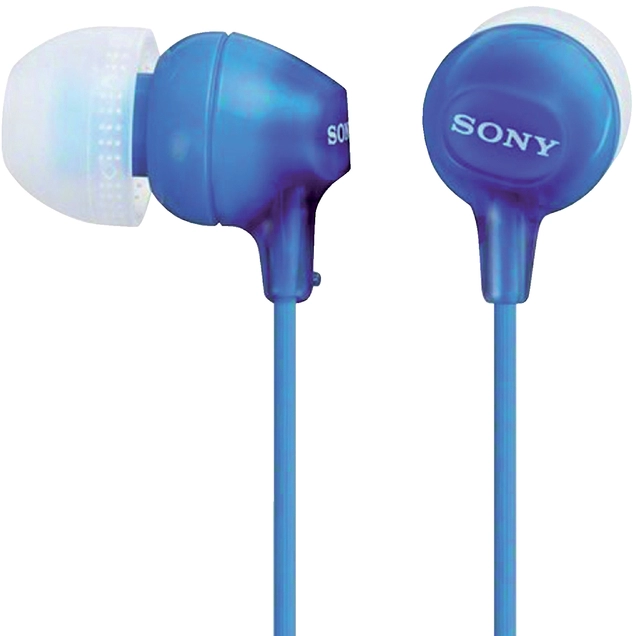 Een Oortelefoon Sony EX15LP basic blauw koop je bij VHK Kantoorartikelen