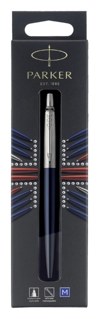 Een Balpen Parker Jotter Royal blue CT medium blister à 1 stuk koop je bij VHK Kantoorartikelen