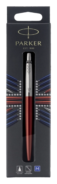 Een Balpen Parker Jotter Kensington red CT medium blister à 1 stuk koop je bij VHK Kantoorartikelen