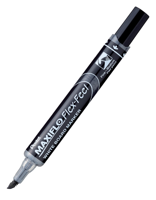 Een Viltstift Pentel MWL5SBF Maxiflo whiteboard rond 1.5-4.5mm zwart koop je bij Hoekmankantoorartikelen.nl