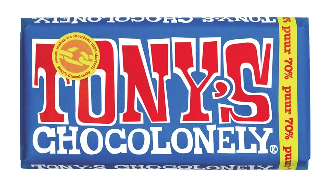 Een Chocolade Tony's Chocolonely puur reep 180gr koop je bij VHK Kantoorartikelen